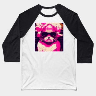 Shi Tzu as a 80's anime Baseball T-Shirt